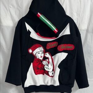 Custom Christmas Rosie Riveter Christmas hoodie